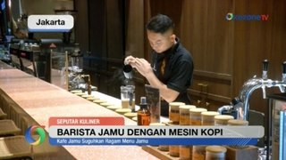 Barista Racik Jamu dengan Mesin Kopi