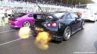 Modified Cars revving at Carshow - V8 Silvia, 2JZ Supra, Turbo E46, 700HP M140i, ...