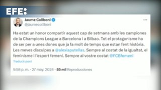 Collboni se disculpa con Putellas por la polémica en la recepción institucional al Barça