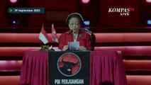 ARSIP KOMPASTV - Pidato Megawati di Rakernas IV PDIP Tahun Lalu, Dihadiri Jokowi dan Ganjar