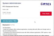 System Administrator - Full Time Salary: up to 8K AED - Job Location: Dubai, UAE