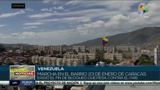Marcha en la Parroquia 23 de Enero de Venezuela exigió el fin de bloqueo