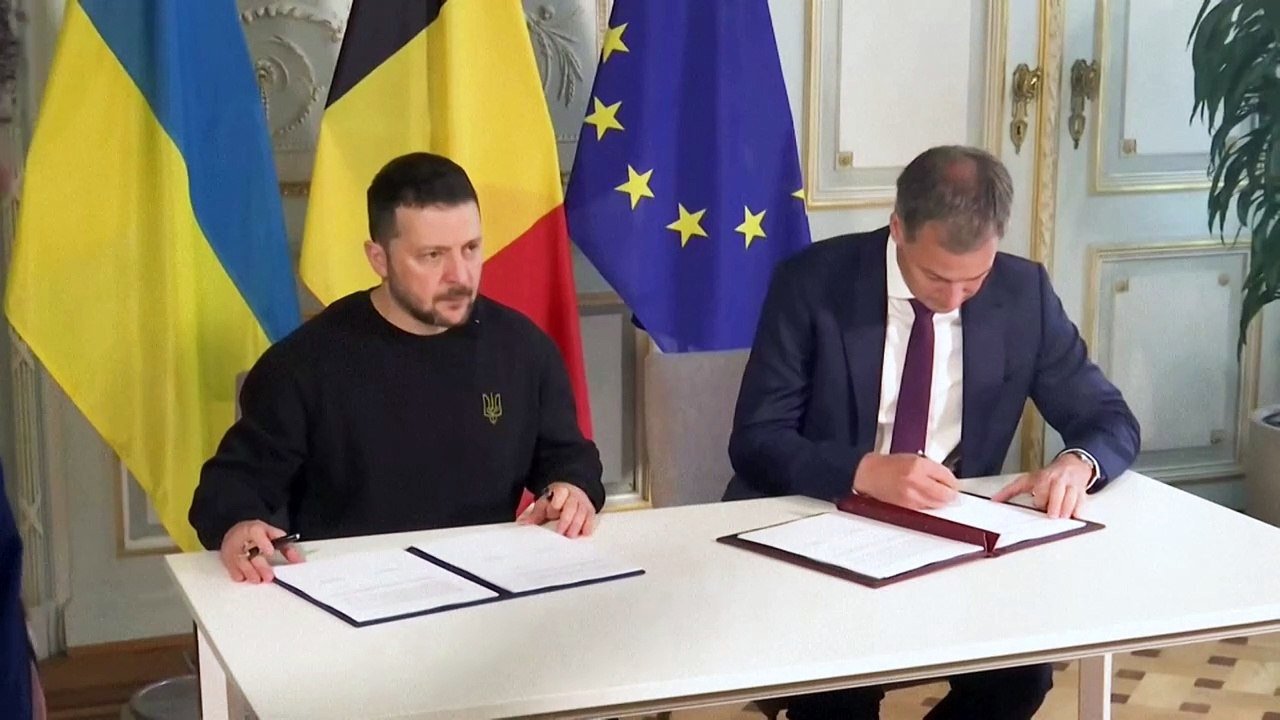 Bei Selenskyj-Besuch: Belgien sagt Ukraine 30 F-16-Kampfjets zu