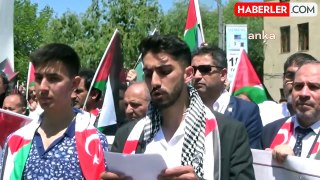 Iğdır Üniversitesi Öğrencileri Filistin'e Destek Yürüyüşü Düzenledi