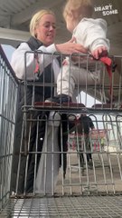 Mom vs. Shopping Cart - A Hilarious Struggle