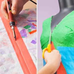 He turned old plastic bags into a vest! ♻️ #recycling #fashion