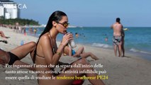 Le celeb in bikini dettano le prime tendenze beachwear 2024