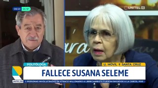 Fallece la politóloga cruceña Susana Seleme a sus 82 años