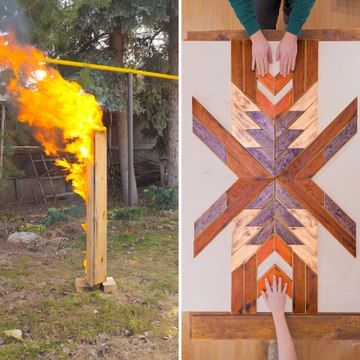 Old wooden planks for a beautiful inner door! #diy