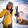 Queen of the snow!❄️Master winter camping hacks 