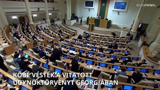 Kőbe vésték a vitatott ügynöktörvényt Georgiában