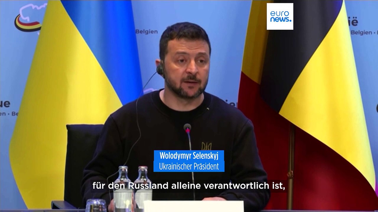 Selenskyj schließt in Brüssel weitere Sicherheitsabkommen mit westlichen Verbündeten