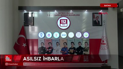 Batman'da 5 ayda 112'ye yapılan çağrıların yüzde 81,48'i asılsız çıktı