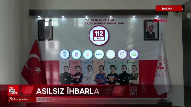 Batman'da 5 ayda 112'ye yapılan çağrıların yüzde 81,48'i asılsız çıktı