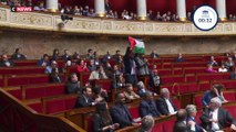 Un député LFI déploie un drapeau palestinien à l'Assemblée nationale et provoque un tollé