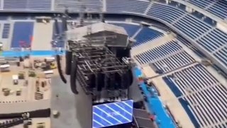 Primeras imágenes del Bernabéu por dentro preparado para el concierto de Taylor Swift