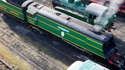 HRH Duke of Gloucester on inaugural run of steam locomotive Royal Auxiliary Air Force_Original Video_m34909