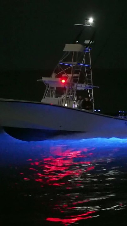 Beautiful night capture of SeaVee returning last night at the Haulover Inlet in Bal Harbour, Florida