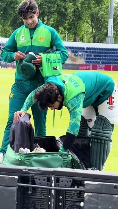 Muhammad Rizwan and Naseem Shah at Sophia Gardens /England vs pakistan Match practice session