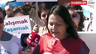İzmir'de sağlık emekçileri çalışma koşullarını protesto etti