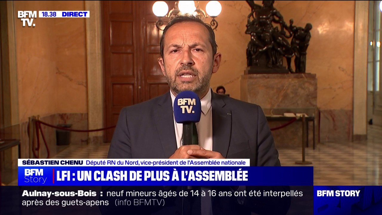 Député insoumis suspendu après avoir brandi un...