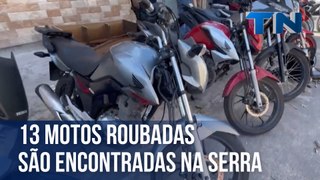 13 motos roubadas são encontradas na Serra