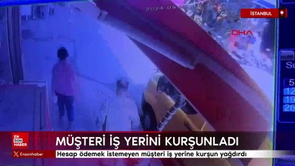 Zeytinburnu’nda hesap ödemek istemeyen müşteri iş yerine kurşun yağdırdı
