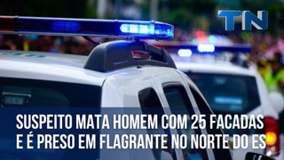 Suspeito mata homem com 25 facadas e é preso em flagrante no Norte do ES