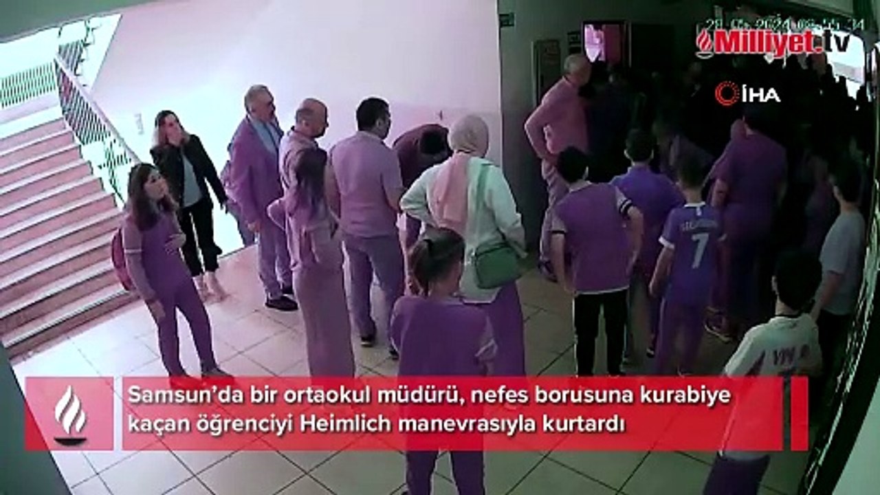 Okul müdürü Heimlich manevrasıyla öğrencinin hayatını kurtardı