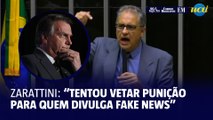 Zarattini sobre ação de Bolsonaro: “Tentou vetar punição para quem divulga fake news”
