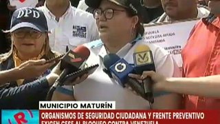 Monagas | Organismos de seguridad exigen el levantamiento de las sanciones impuestas por EE.UU.