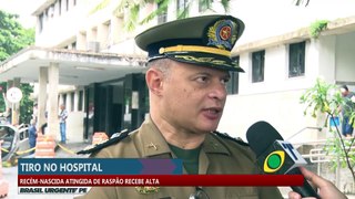 Recém-nascida atingida de raspão recebe alta