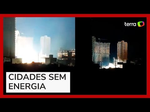 Subestação de energia explode e causa apagão em cidades de SC