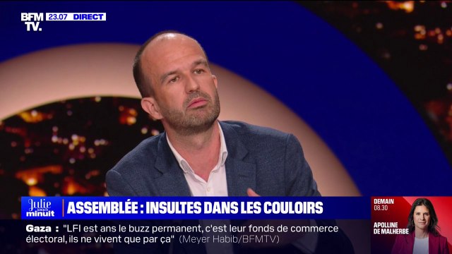 Cet homme est une honte pour l'Assemblée nationale : Manuel Bompard (LFI) réagit à l'altercation entre Meyer Habib et David Guiraud