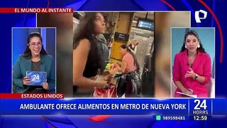 Estados Unidos: Captan a ambulante vendiendo frutas en el metro de Nueva York