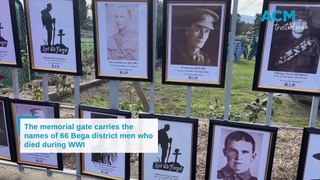 Bega Soldiers' Memorial Gate Centenary Service,24-5-24, Bega