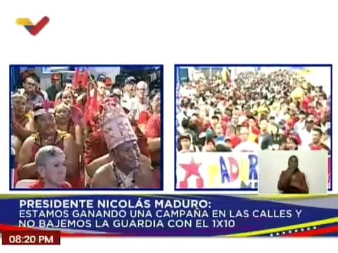 Pdte. Nicolás Maduro exhorta al pueblo venezolano a participar en la maquinaria 1X10