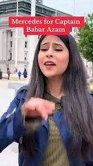 Amazing girl  The girl said that she would give her Mercedes to Babar Azam