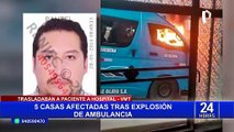 Villa María del Triunfo: al menos 5 viviendas afectadas por explosión de ambulancia