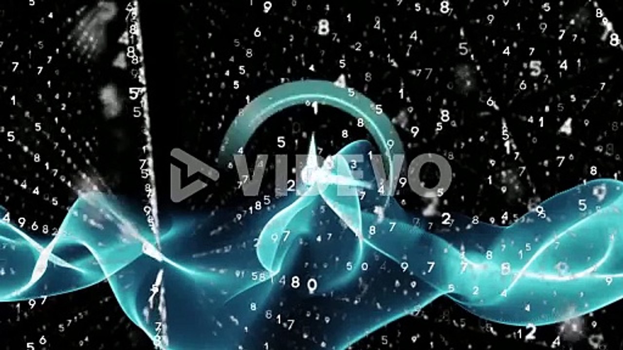 Animation of clock moving fast with networks of connections and numbers changing