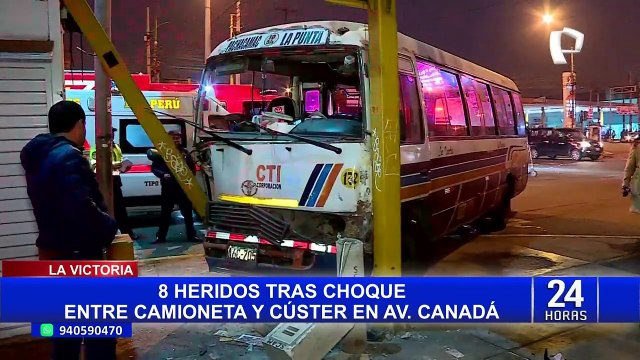 La Victoria: investigan causas de choque entre vehículos que dejó ocho heridos