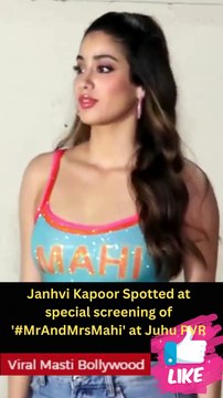 Janhvi Kapoor Spotted at the special screening of '#MrAndMrsMahi' at Juhu PVR Viral Masti Bollywood