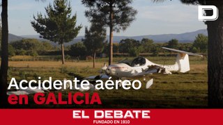 El accidente de avión que ha dejado dos heridos en Monforte (Lugo)