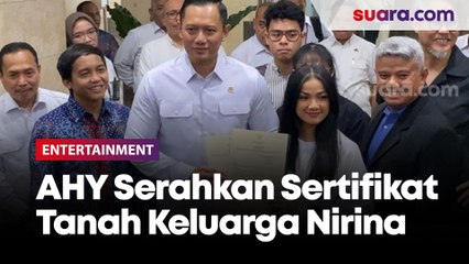 Menteri AHY Serahkan Sertifikat Tanah Keluarga Nirina Zubir yang Digelapkan Eks ART