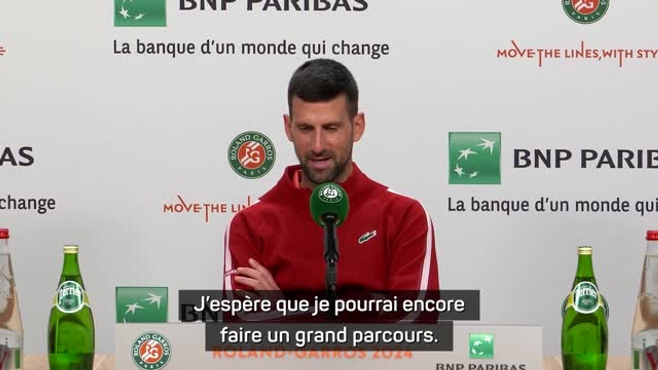 Roland-Garros - Djokovic : "J'espère que je pourrai encore faire un grand parcours"