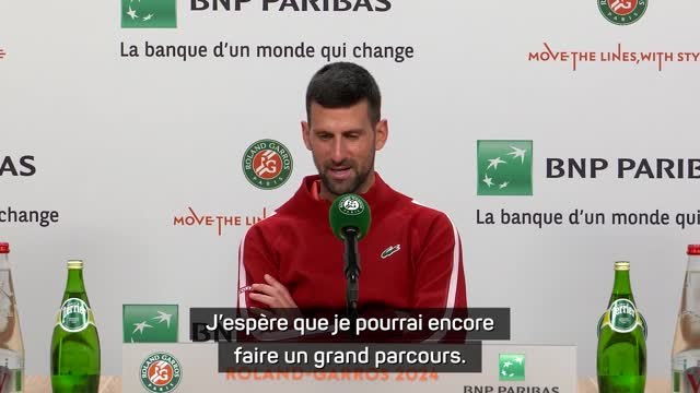 Roland-Garros - Djokovic : J'espère que je pourrai encore faire un grand parcours