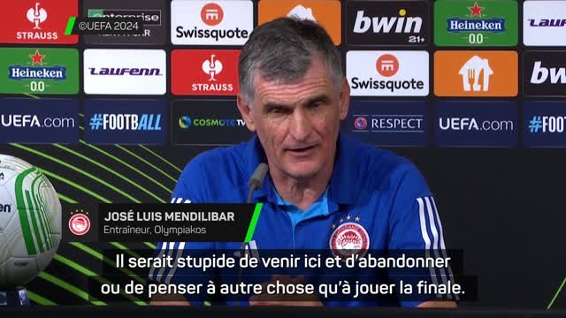 Olympiakos - Mendilibar : Il serait stupide de penser à autre chose qu'à jouer la finale