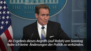 Nach Rafah-Angriff: USA halten an Nahost-Politik fest