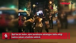 Şişli’de kadınların saç saça 'aldatma' kavgası!