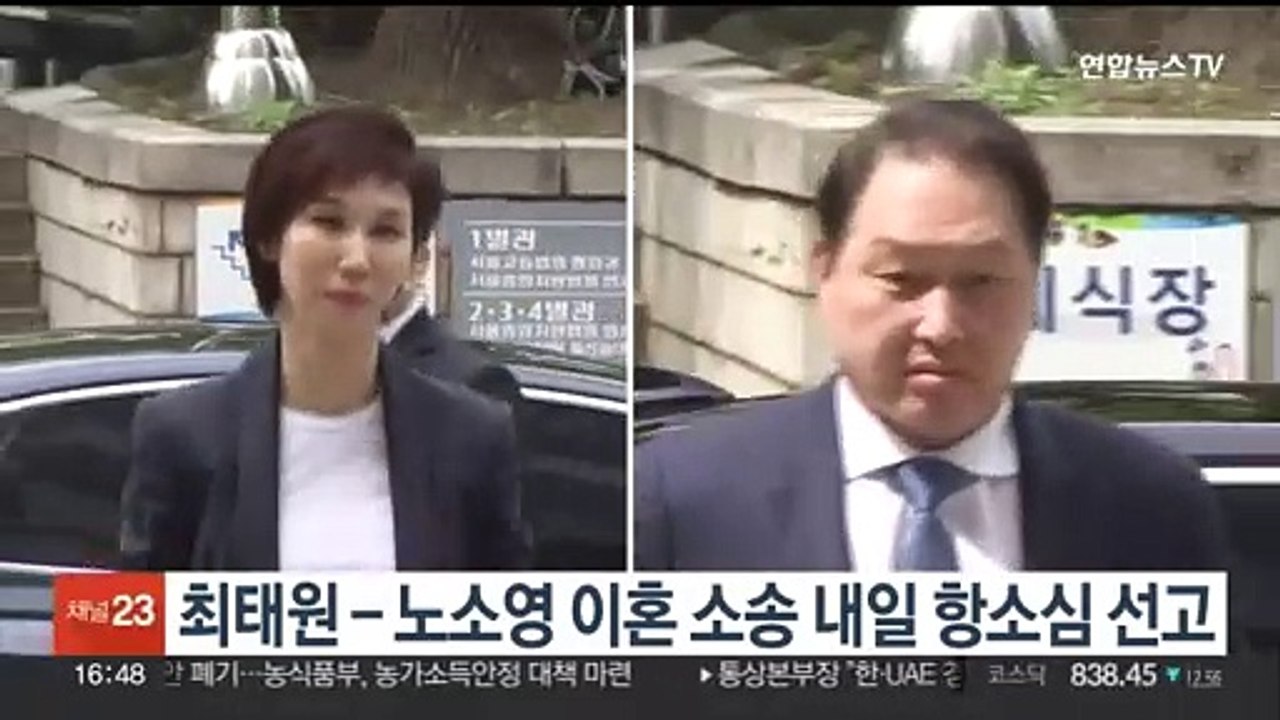 최태원 - 노소영 이혼 소송 내일 항소심 선고